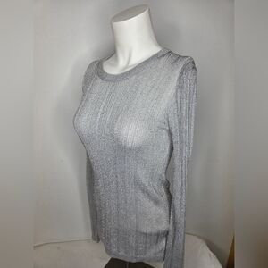 Michael Kors Size S Silver Knit Top